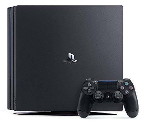 Sony PlayStation 4 Pro 1TB Two Controller Bundle: PlayStation 4 1TB Pro Console Jet Black, 2 DUALSHOCK 4 Wireless Controllers (Renewed)