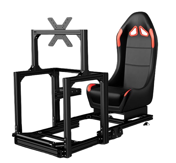RACGTING 3060 Aluminum Profile Racing Simulator Cockpit with Monitor Mount