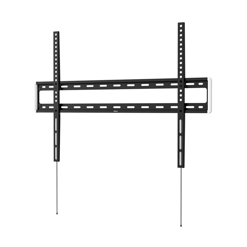 Hama Fixed TV Wall Mount for 10 Year Guarantee (Extra-Flat TV Wall Mount, 75 kg Max, Robust, for LCD/LED/OLED/Plasma Screens from 81 cm to 191 cm (32 to 75 "), VESA Max 400 x 400) Black