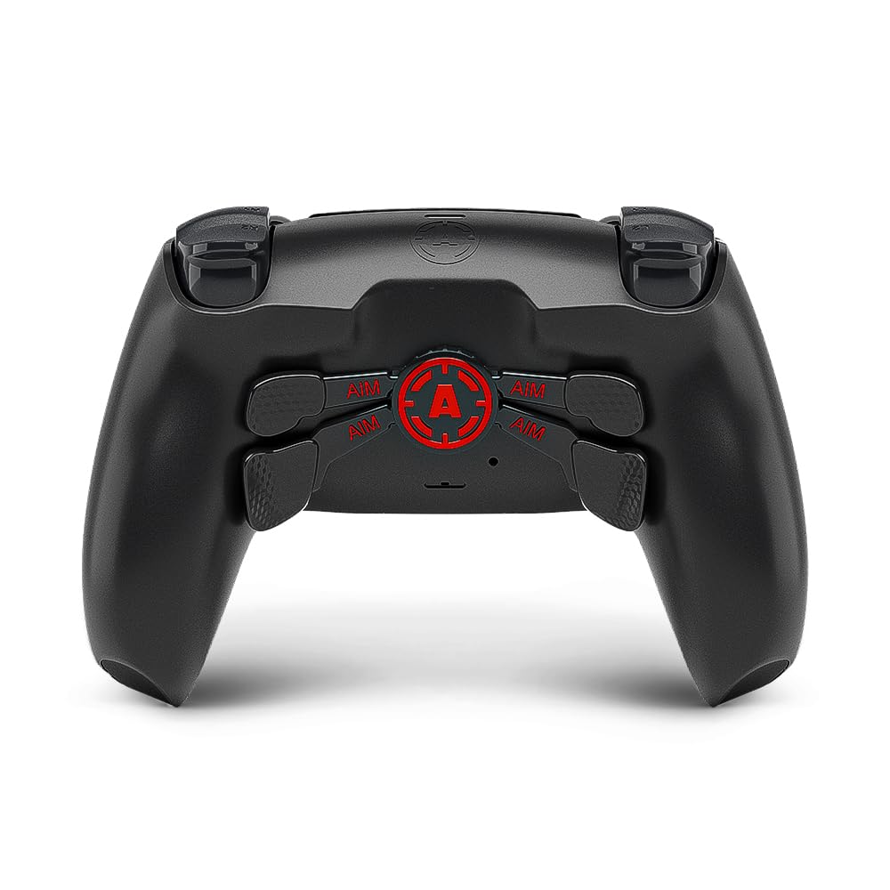 AimControllers Compatible with P-S5 Console & PC | Custommade Wireless Gaming Controller with 4 Back Remappable Paddles | Gaming Accessories Electronics- Black Matte