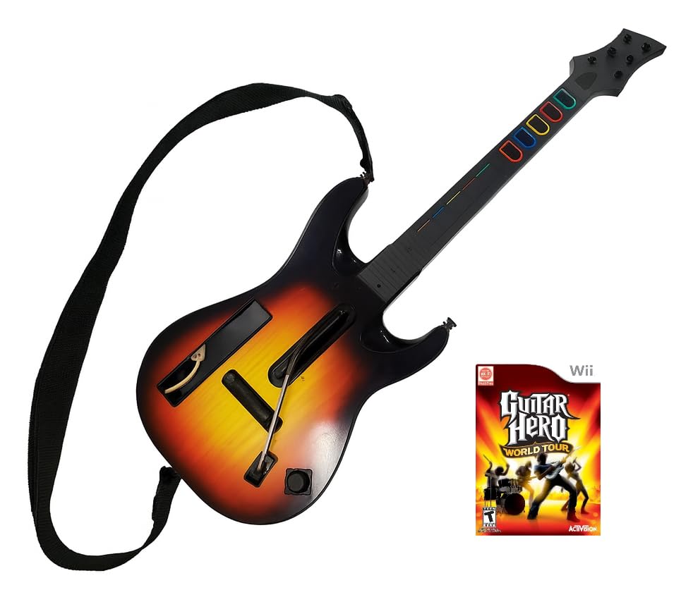Crownrock Enterprises Authentic Legends of Rock Wii Guitar Bundle - Gibson Controller + Game (Renewed)