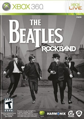 OEM Rock Band 1 XBox 360 Wired Fender Guitar with NEW BEATLES Video Game Kit Set Bundle