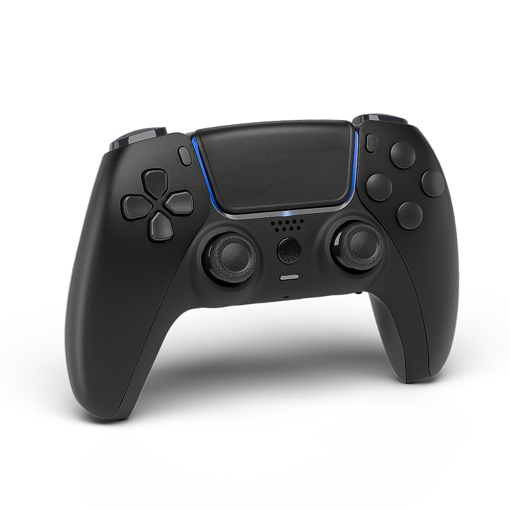 AimControllers Compatible with P-S5 Console & PC | Custommade Wireless Gaming Controller with 4 Back Remappable Paddles | Gaming Accessories Electronics- Black Matte