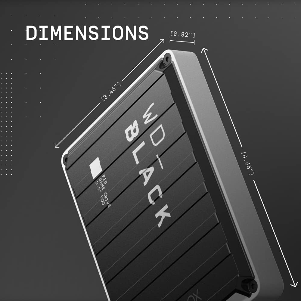 WD_BLACK 4TB P10 Game Drive for Xbox - 1-Month Xbox Game Pass, Portable External Hard Drive for On-The-Go Access To Your Xbox Game library - WDBA5G0040BBK-WESN