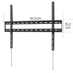 Hama Fixed TV Wall Mount for 10 Year Guarantee (Extra-Flat TV Wall Mount, 75 kg Max, Robust, for LCD/LED/OLED/Plasma Screens from 81 cm to 191 cm (32 to 75 "), VESA Max 400 x 400) Black