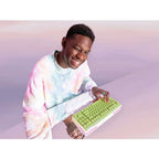 Logitech G715 Wireless Mechanical Gaming Keyboard with LIGHTSYNC RGB, Lightspeed, Tactile Switches (GX Brown), and Keyboard Palm Rest, PC/Mac Compatible - White Mist