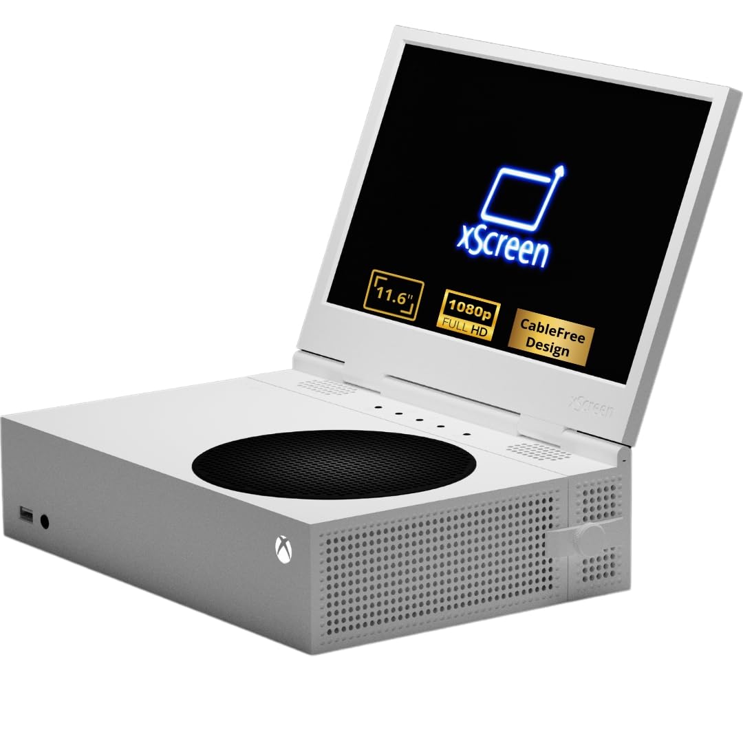 UPspec Gaming xScreen for Xbox Series S* - 11.6 1080P FHD 60Hz IPS Portable Screen Attachment - Unique CABLEFREE Design (Carbon Black)