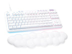 Logitech G715 Wireless Mechanical Gaming Keyboard with LIGHTSYNC RGB, Lightspeed, Tactile Switches (GX Brown), and Keyboard Palm Rest, PC/Mac Compatible - White Mist