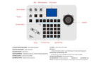 SMTAV PTZ Controller Camera Controller POE Network 4D Joystick Decoding Keyboard (IP Analog Controller)