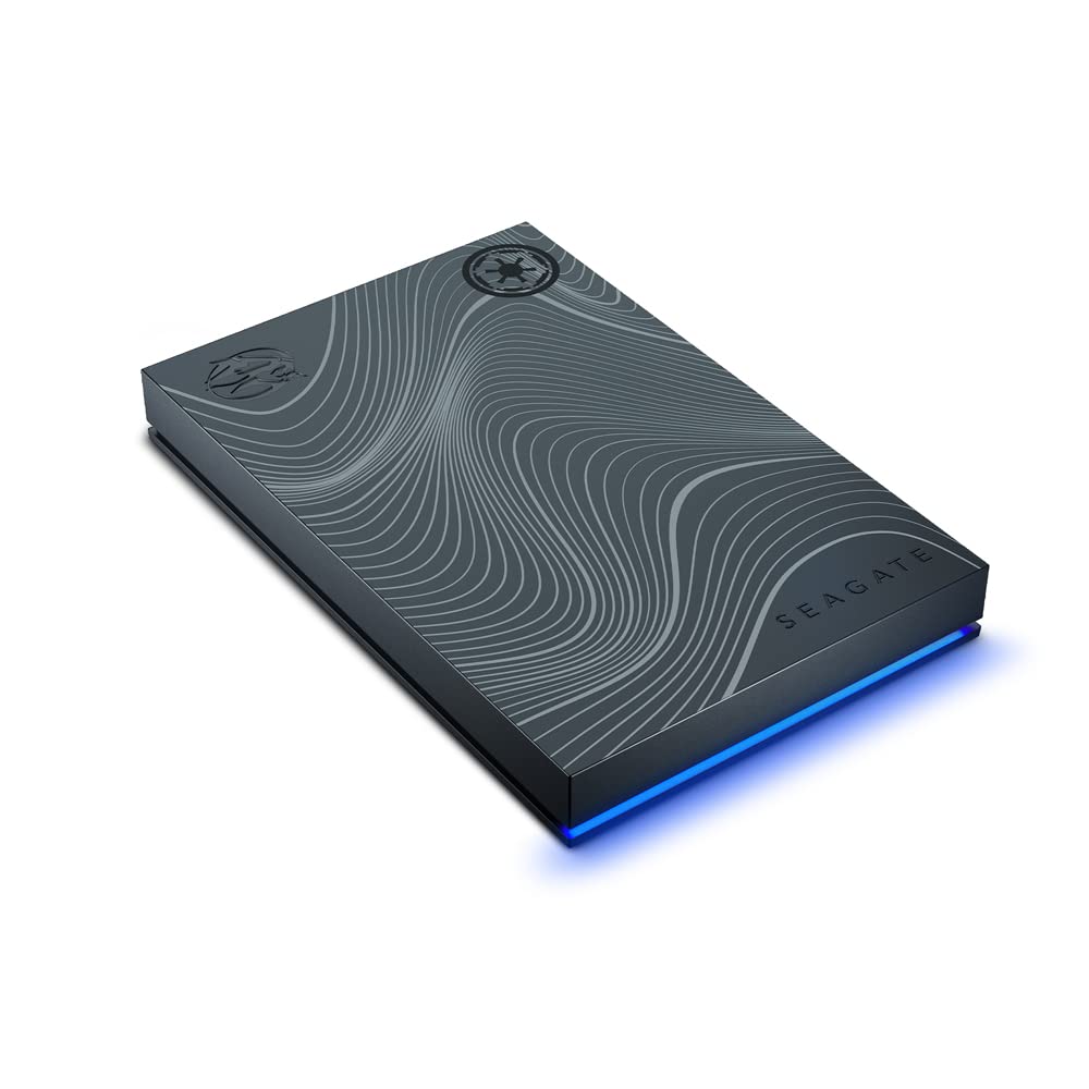 Seagate God of War Ragnarök Limited Edition Game Drive 2TB External Hard Drive - USB 3.0, ICY Blue LED Lighting, Officially-Licensed for PlayStation Consoles (STLV2000100)