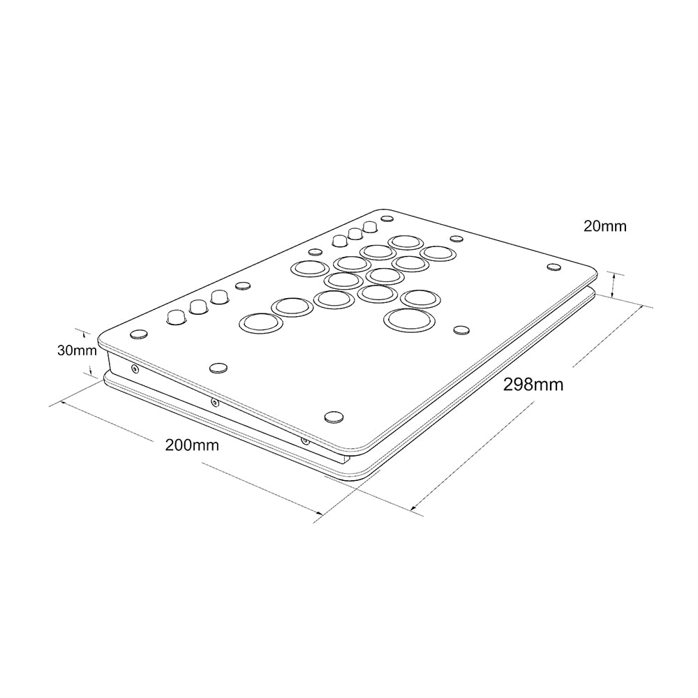 SZJLMKJ PWS Leverless Fight Stick Controller Mini BOX SOCD Fighting Controller With Mechanical Button Support PC