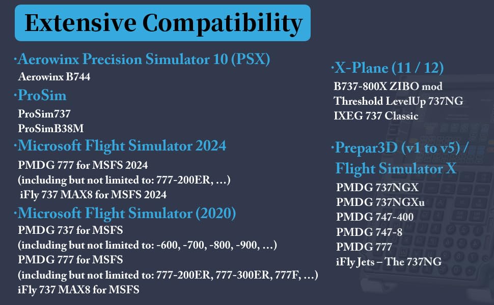 SYDYSOSO Cockpit Simulator 737X CDU Flight Simulator Control Display Unit