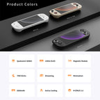 Mangmi Pocket Max Game Console,7 Inch OLED Android 13 System 8000mAh Battery Video Games Consoles,with DDR4+128G TF Card and Wireless Networt Console Casual Game Console RGB Joystick/6-Axis(Gray)
