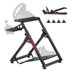 VEVOR Racing Wheel Stand, Heavy-Duty Simulator Cockpit Steering Wheel Stand, Fit Logitech G25, G27, G29, G920, G923, Thrustmaster T300RS, TX F458, T500RS, T3PA-PRO (F1/GT) and CSR Pedals