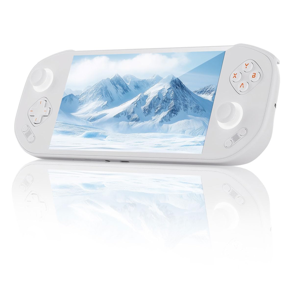 Mangmi Pocket Max Game Console,7 Inch OLED Android 13 System 8000mAh Battery Video Games Consoles,with DDR4+128G TF Card and Wireless Networt Console Casual Game Console RGB Joystick/6-Axis(Gray)