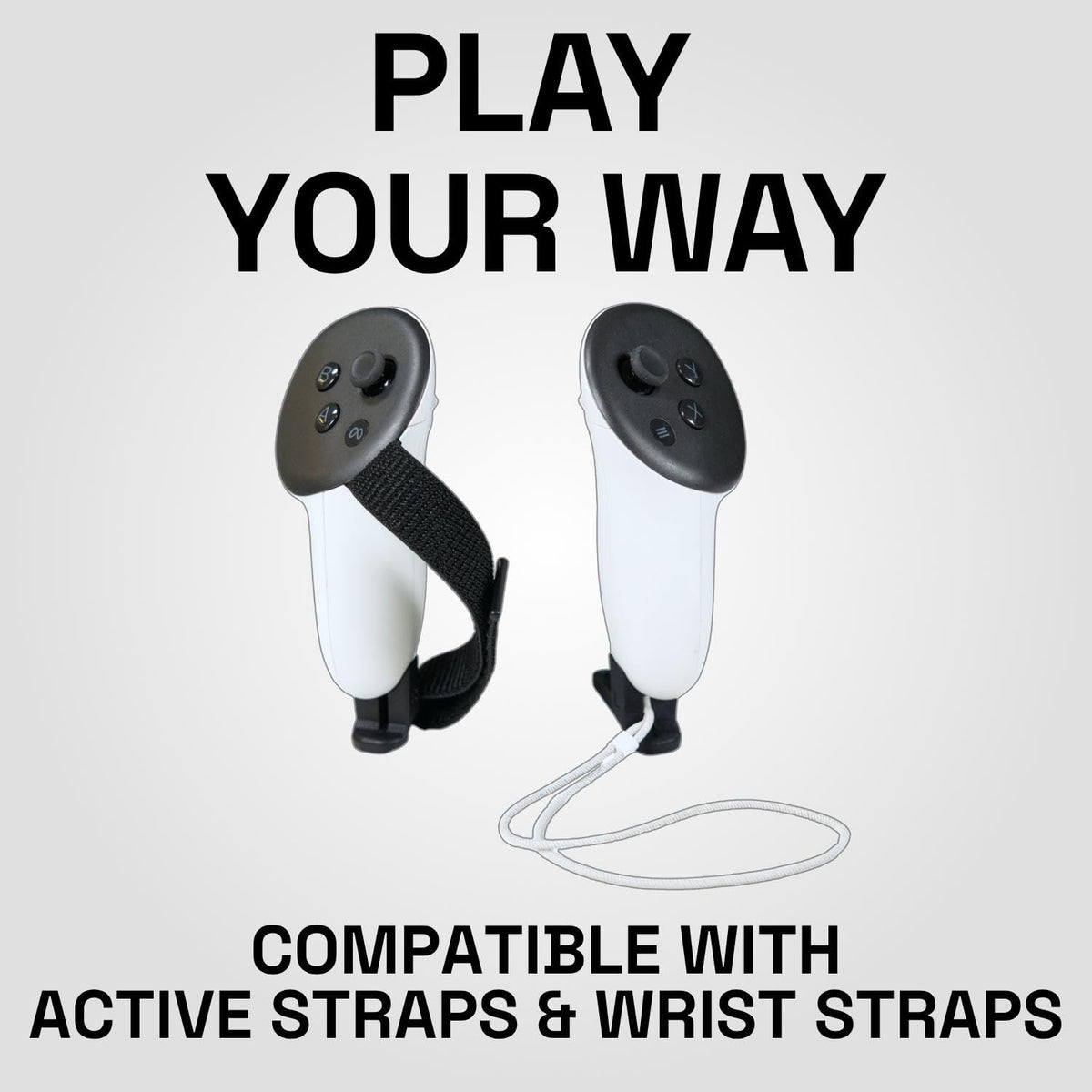 Magnetic Gun Stock for Quest 3, 3S & with Silicone Grips - Magnetic VR Gun Stock - with Basic Sling - VR Accessory for Shooting Games - OneStock Magnetic