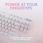Logitech G715 Wireless Mechanical Gaming Keyboard with LIGHTSYNC RGB, Lightspeed, Tactile Switches (GX Brown), and Keyboard Palm Rest, PC/Mac Compatible - White Mist