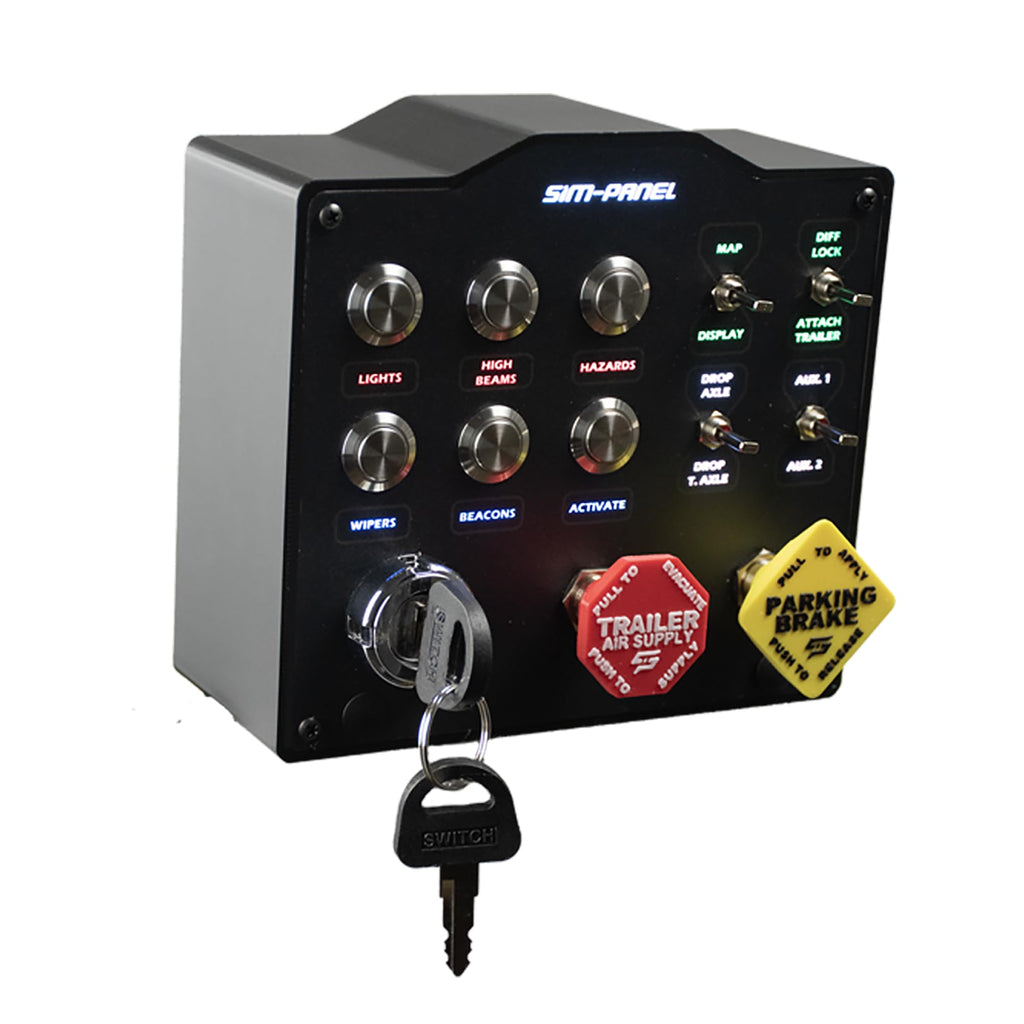 SIM-PANEL HT/HTE Button Box for American Truck Simulator (ATS/ETS2 Button Box) (W/Customizable BACKLIGHTING)