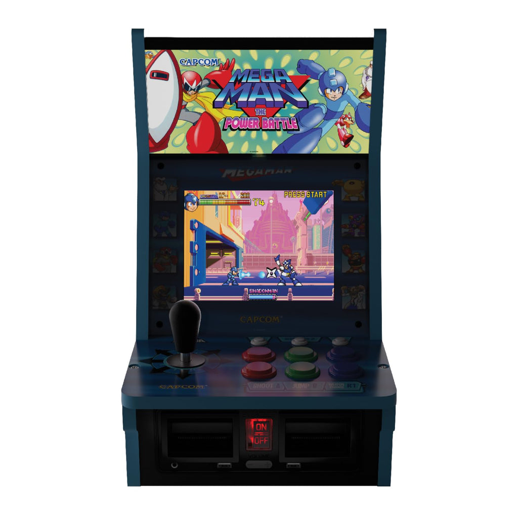 Evercade Alpha Mega Man Bartop Arcade - Pre-assembled unit with Competition-Grade Arcade Controls + 8” High-Resolution IPS Screen