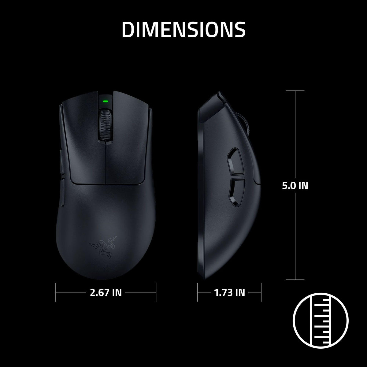 Razer DeathAdder V4 Pro Wireless Gaming Mouse, 8K Polling Rate, 56g, Black