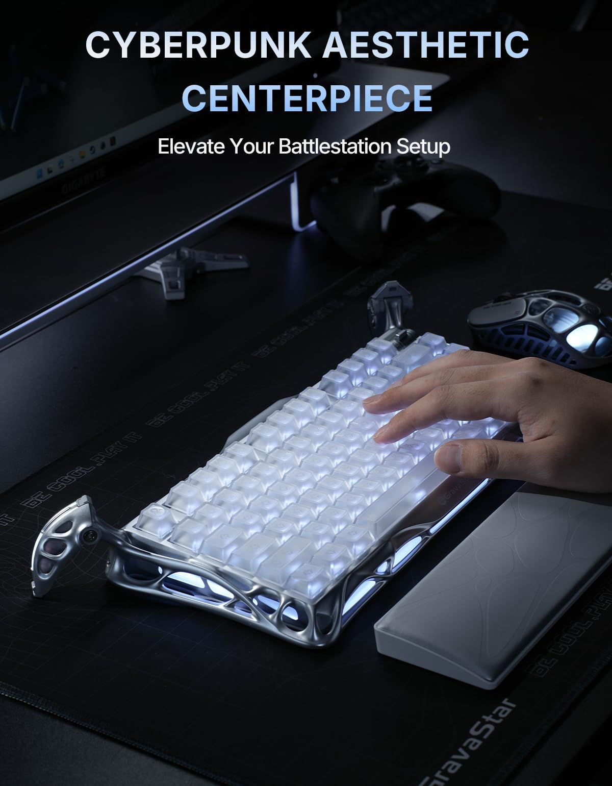 GravaStar Mercury K1 Pro 75% Wireless Mechanical Gaming Keyboard, Hot-Swap