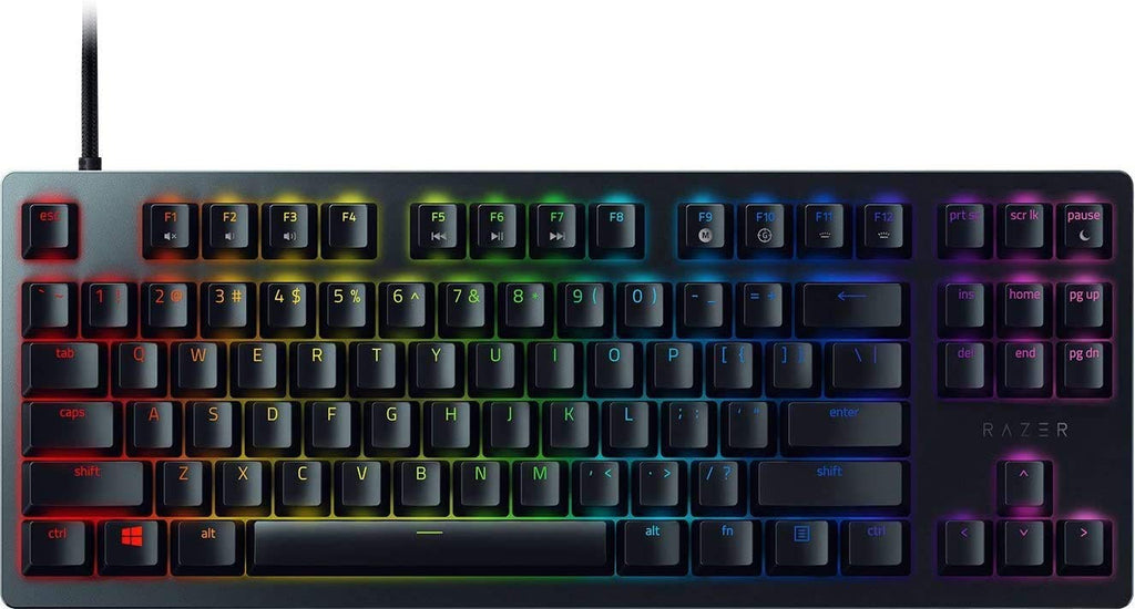 Razer Huntsman Mini (Purple Switch) - Compact 60% Gaming Keyboard (Clicking Optical Switches, Doubleshot PBT Keycaps, Removable USB-C Cable) QWERTY US Layout | Black