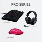 Logitech G PRO X Superlight Wireless Gaming Mouse, Ultra-Lightweight, Hero 25K Sensor, 25,600 DPI, 5 Programmable Buttons, Long Battery Life, Compatible with PC/Mac - Magenta