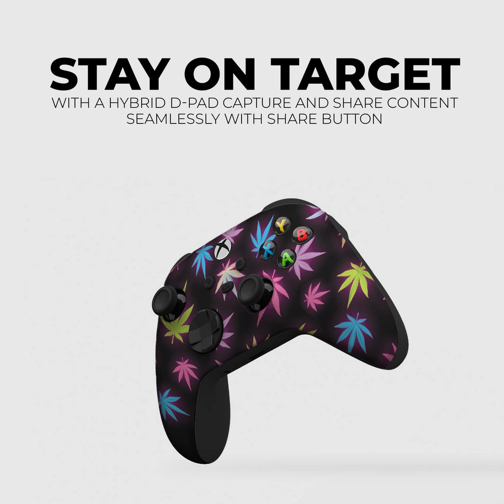 Neon Weed Glow Modded Custom X-box Controller Wireless for X-box Series X/S
