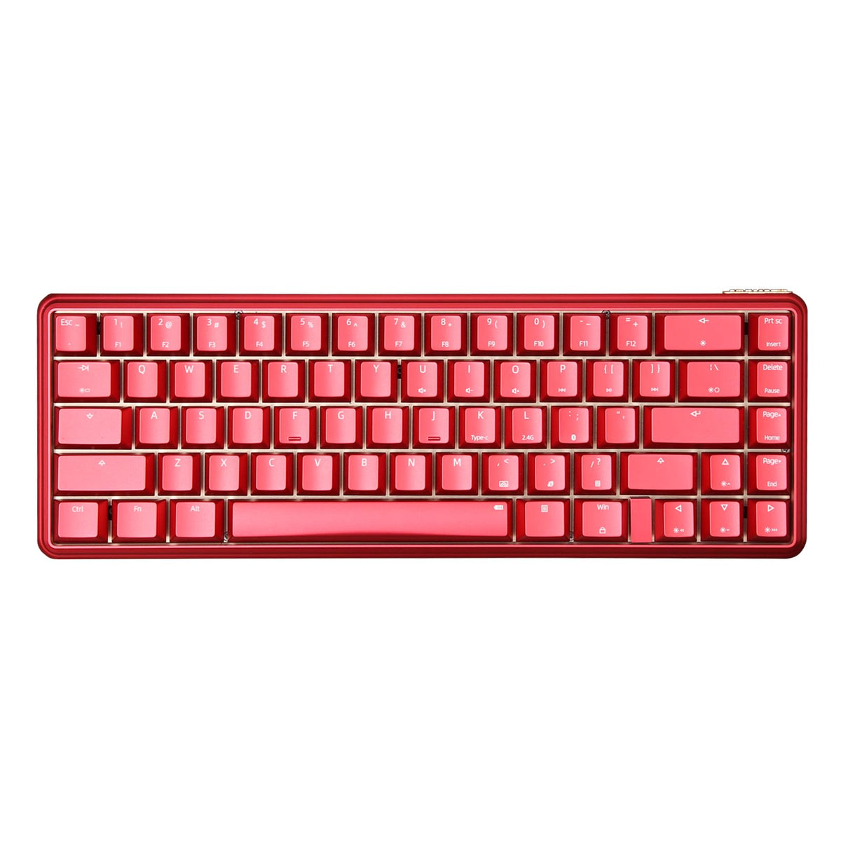 IROK CD67 RGB Portable 60% Gaming Keyboard with Full Metal Enclosure, hot-swappable red switches with Customizable backlighting, Wired Mechanical Keyboard for Windows PC Gamers