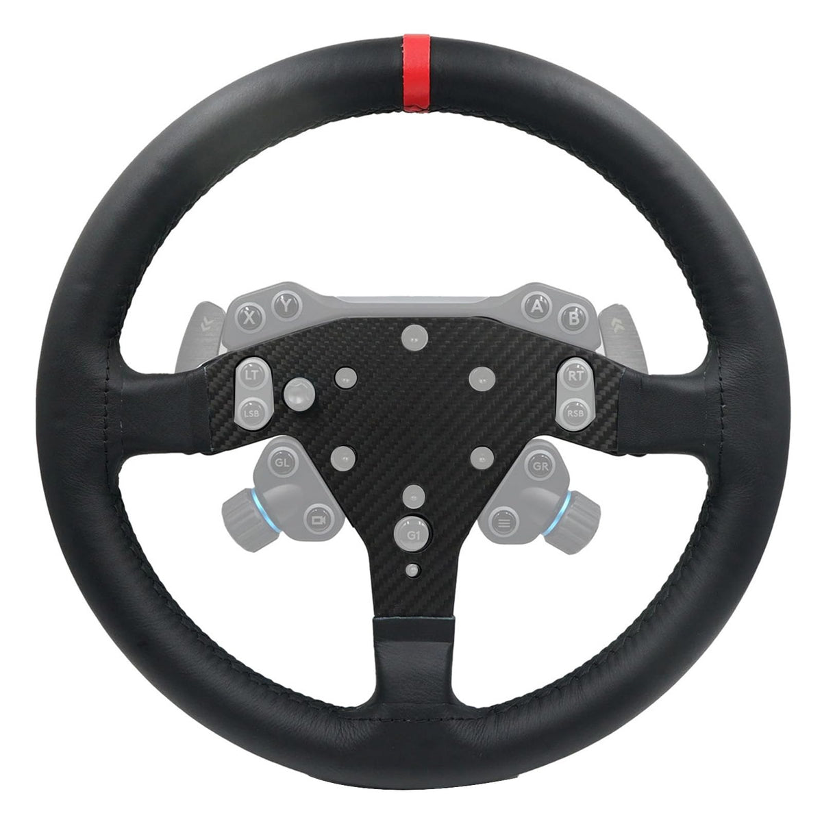 Latest Dual Perforated Leather Grip For Logitech G RS50 System; lightweight Real Carbon Fiber Compatible with Logitech G RS On Xbox Series X/S PS4/PS5 PC Wheel Hub (13 inch-Dual Perforated Leather)