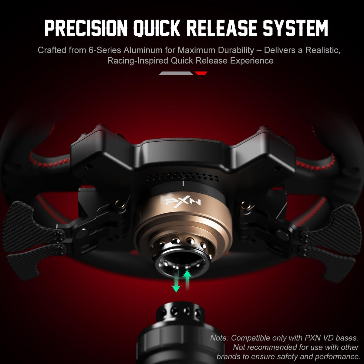 PXN W CS R2 13-Inch PC Sim Racing Steering Wheel