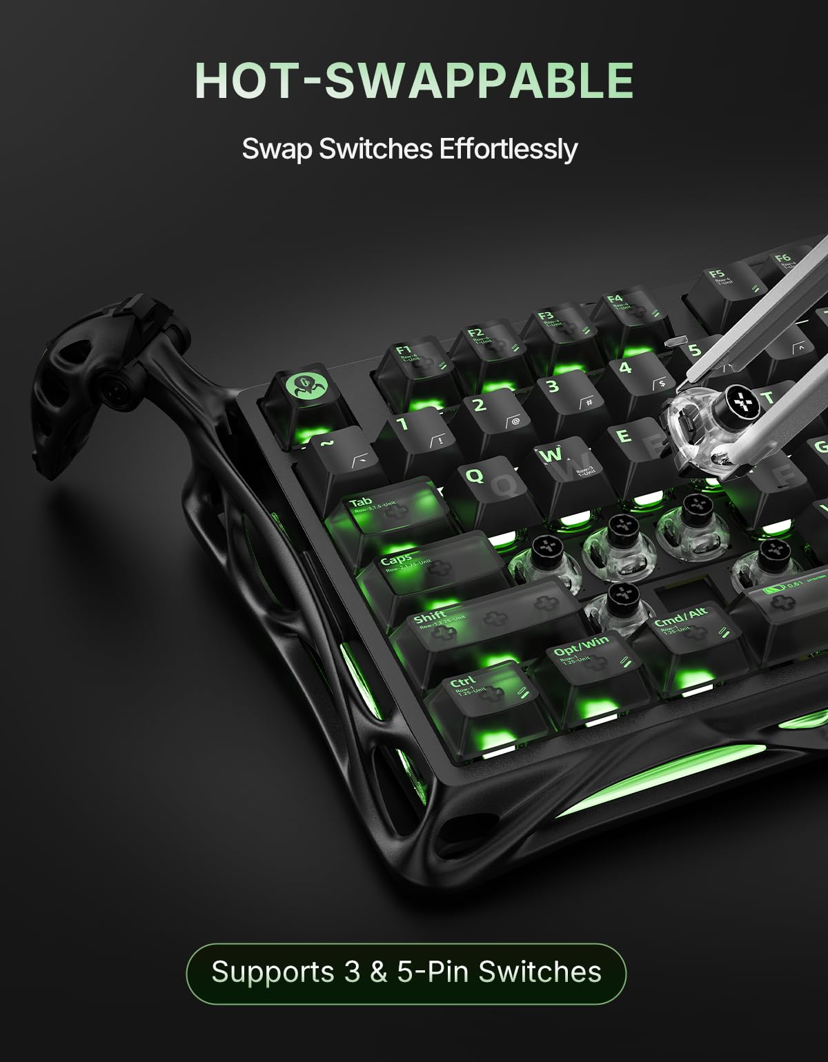 GravaStar Mercury K98 Pro 98 Keys Wireless Mechanical Gaming Keyboard