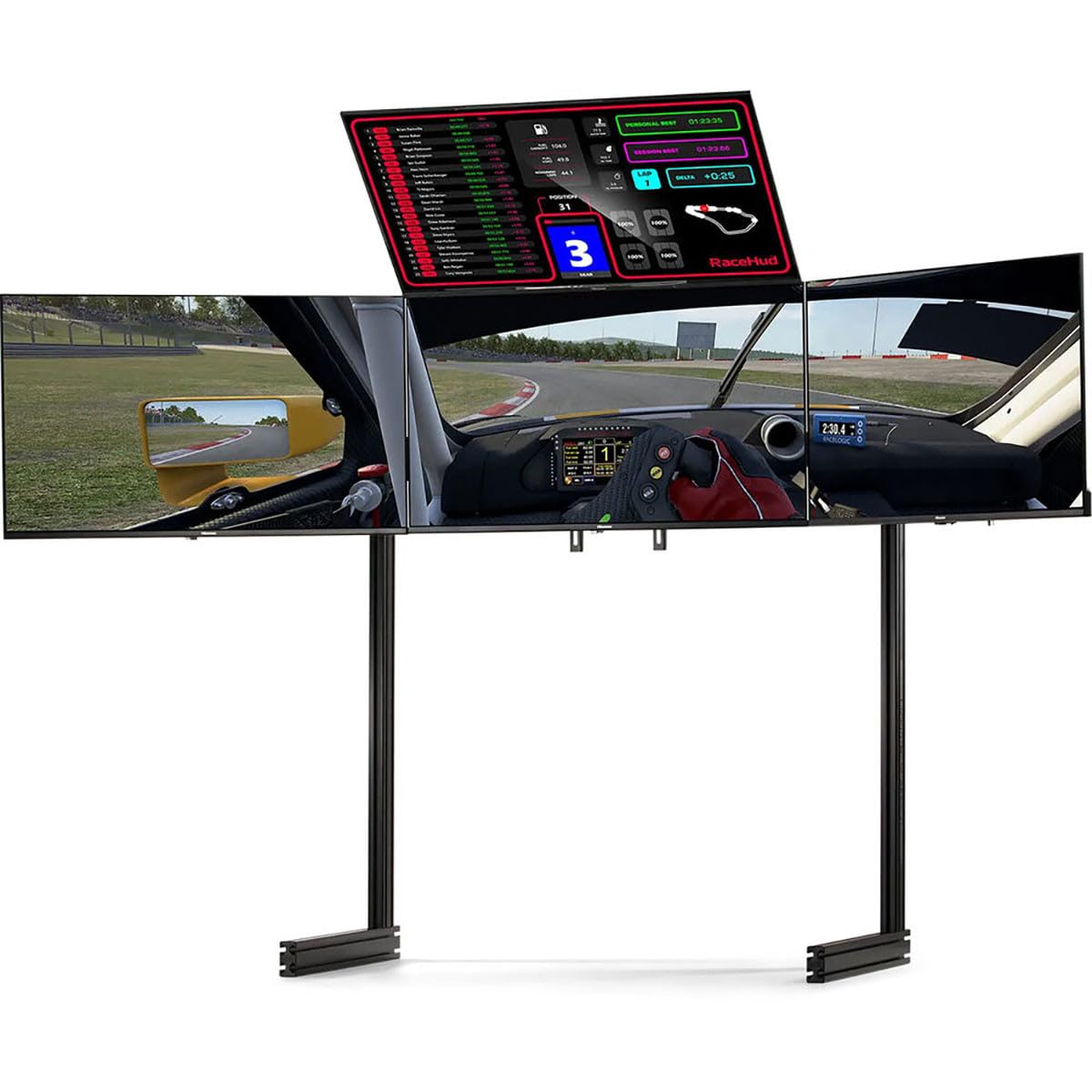 Next Level Racing Elite Free Standing Quad Monitor Stand - Black Edition (NLR-E037)