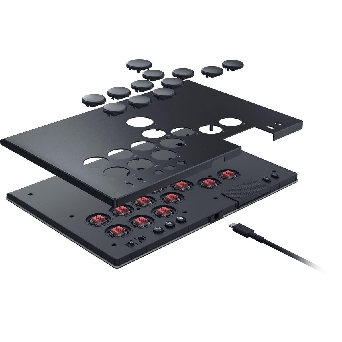 Razer Kitsune All-Button Arcade Controller, For PlayStation 5 & PC, Black