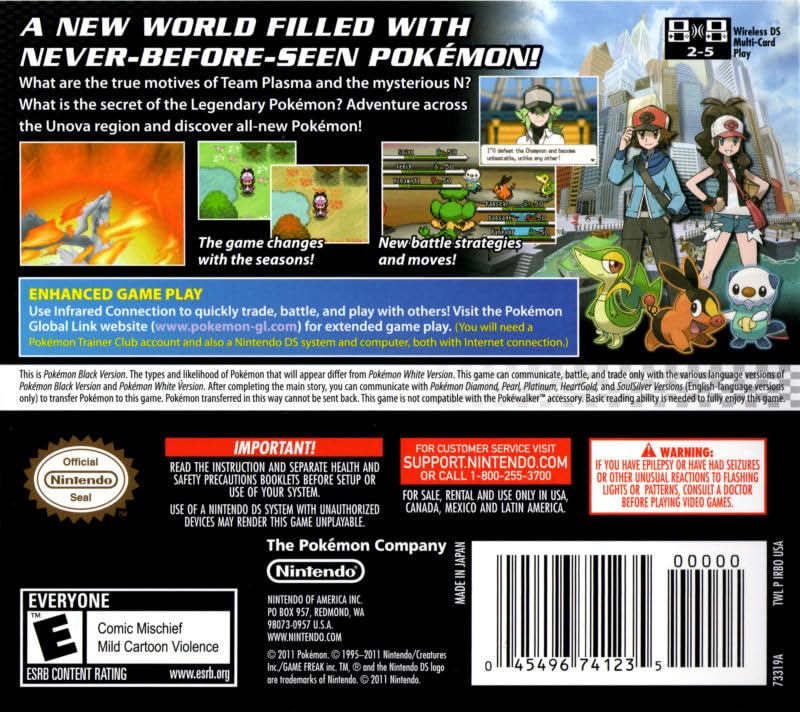 Pokemon Black Version - Nintendo DS (Renewed)