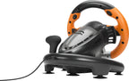 Speedlink DRIFT O.Z. Racing Wheel - USB Gaming Lenkrad fr PC, Schwarz-Orange (Kompatibel mit Windows XP - Pedale fr Gas & Bremse)