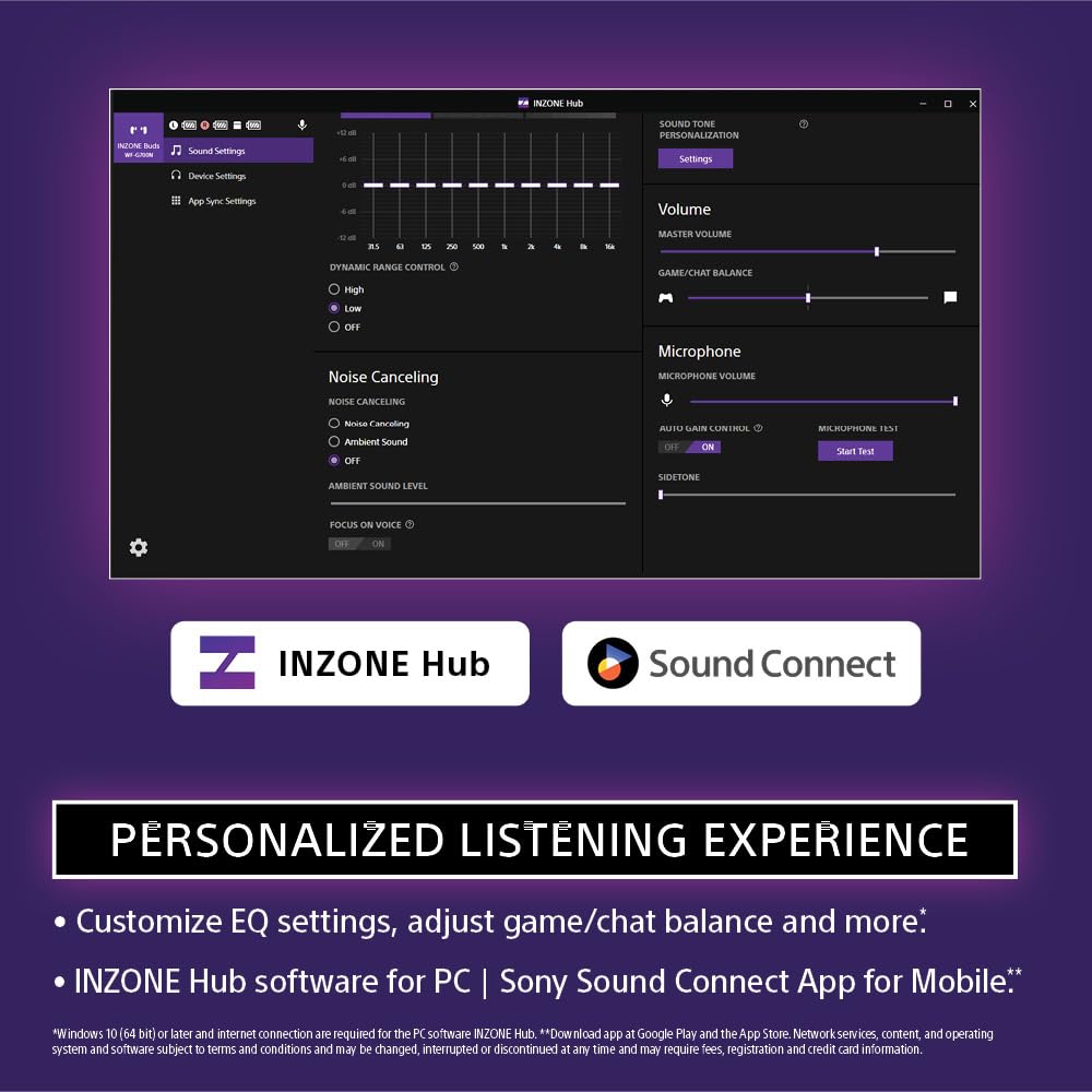Sony INZONE Buds Wireless Noise Cancelling Gaming Earbuds, Black