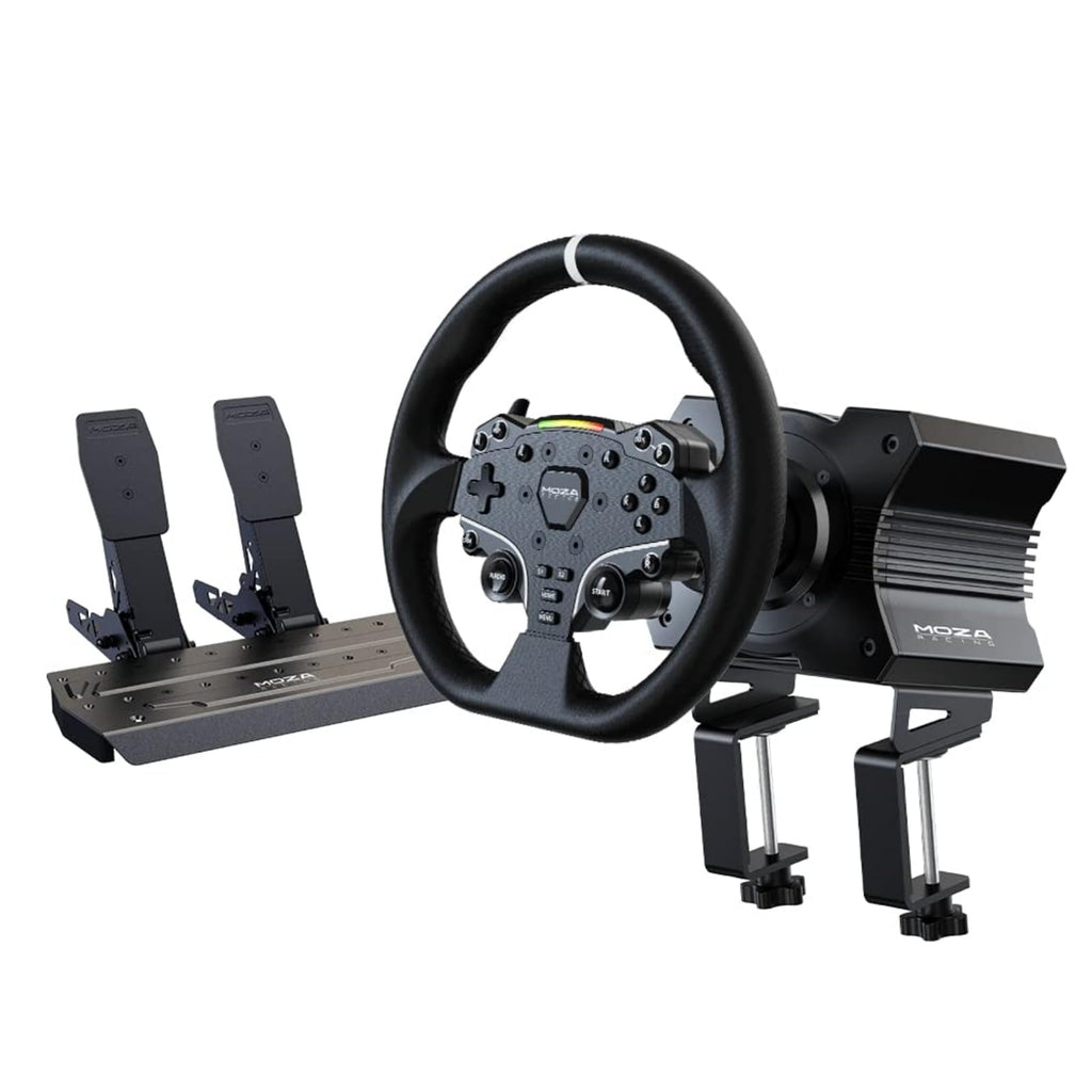 MOZA R5 Bundle Kit 5.5Nm Direct Drive Servo Base,Wheel & Pedals for PC