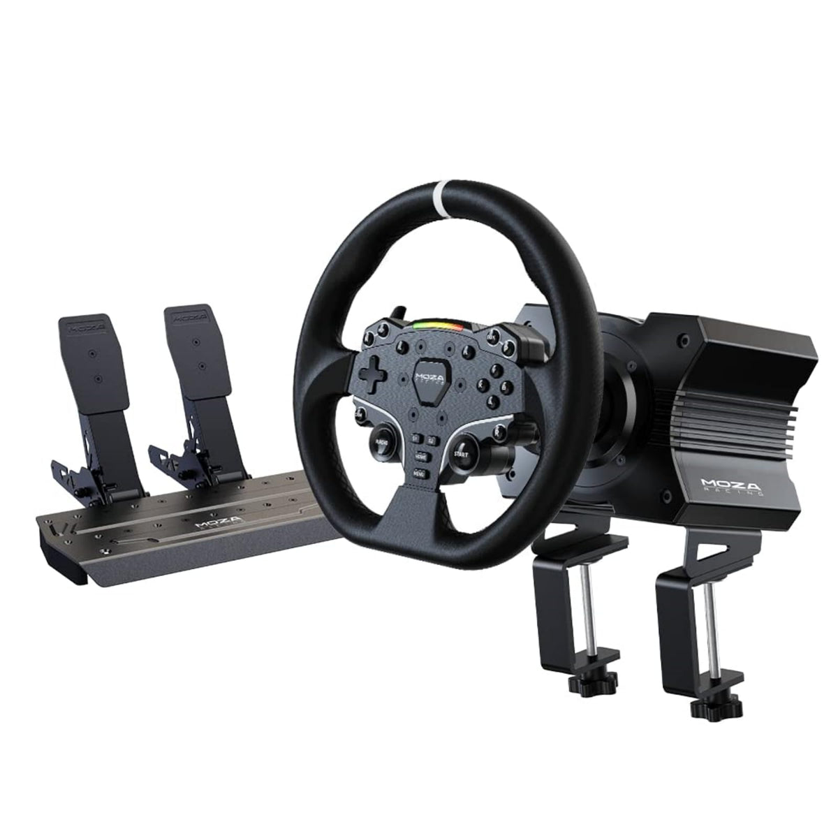 MOZA R5 Bundle Kit 5.5Nm Direct Drive Servo Base,Wheel & Pedals for PC
