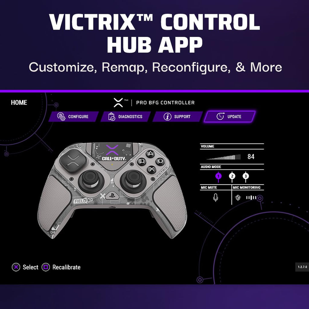 PDP Victrix Pro BFG Wireless Gaming Controller for Playstation 5, PS5/PS4/PC, Modular Esports Gamepad, Remappable Buttons, Customizable Triggers, Paddles, D-Pad, Fightpad, COD Call of Duty: Field Op