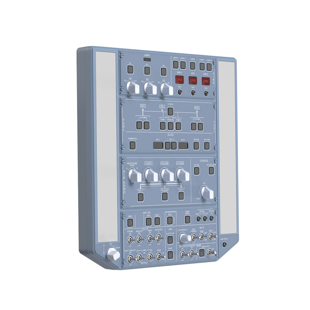 WINGFLEXSIM Flight Simulator A320 Overhead Panel Featuring IRS & Lighting Panels, Overhead Simulation Designed for PC Flight Sim Platforms, Delivering Professional-Level Simulation