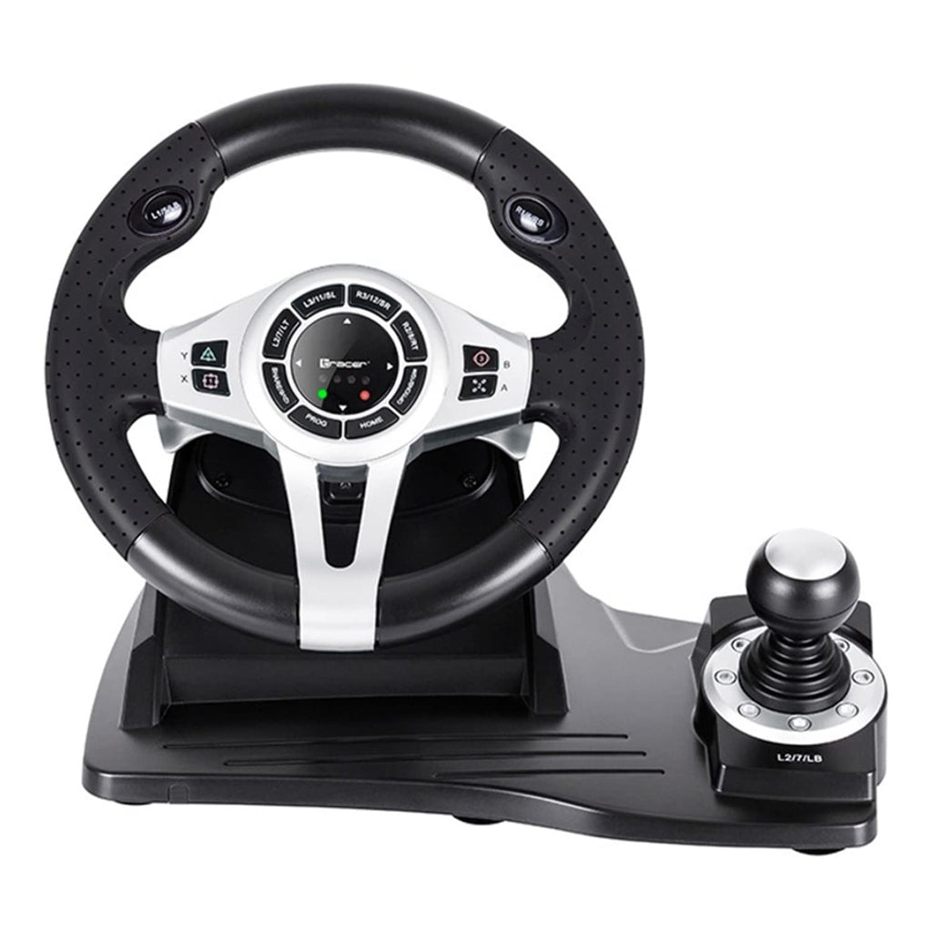 Tracer Roadster 4 in 1 Steering Wheel for PC/PS3/PS4/Xone 2 Pedal Set Gear Lever 270 Degree Rotation Angle