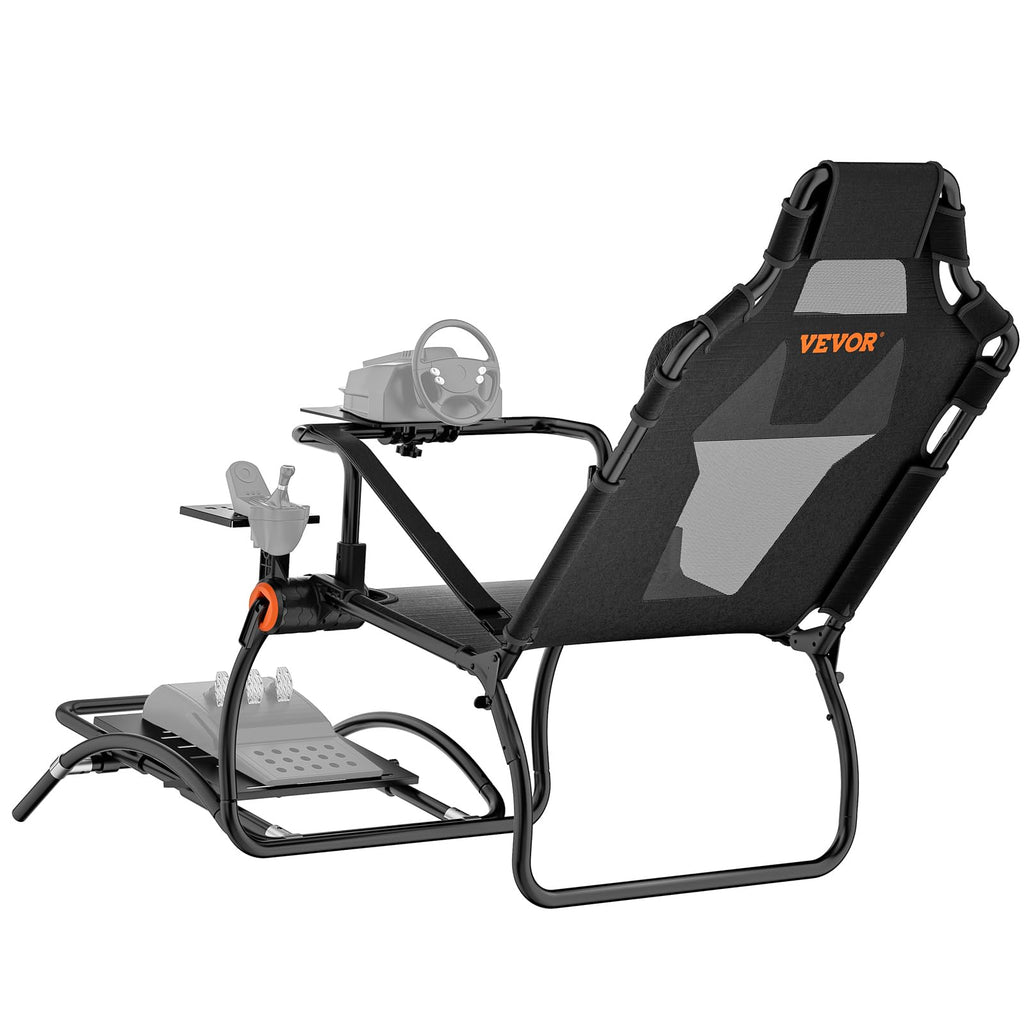 VEVOR Gaming Racing Wheel Stand, Compatible with Logitech G923/G920/G29 & Thrustmaster T248P, Heavy-Duty Adjustable Steering Wheel Stand Cockpit, 330 lbs Capacity, Compact for Sim Racing