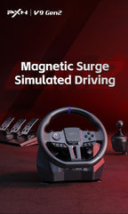 PXN V9 Gen2 Gaming steering Wheel With Pedals/Shifter for PC,PS4,PS3,Xbox