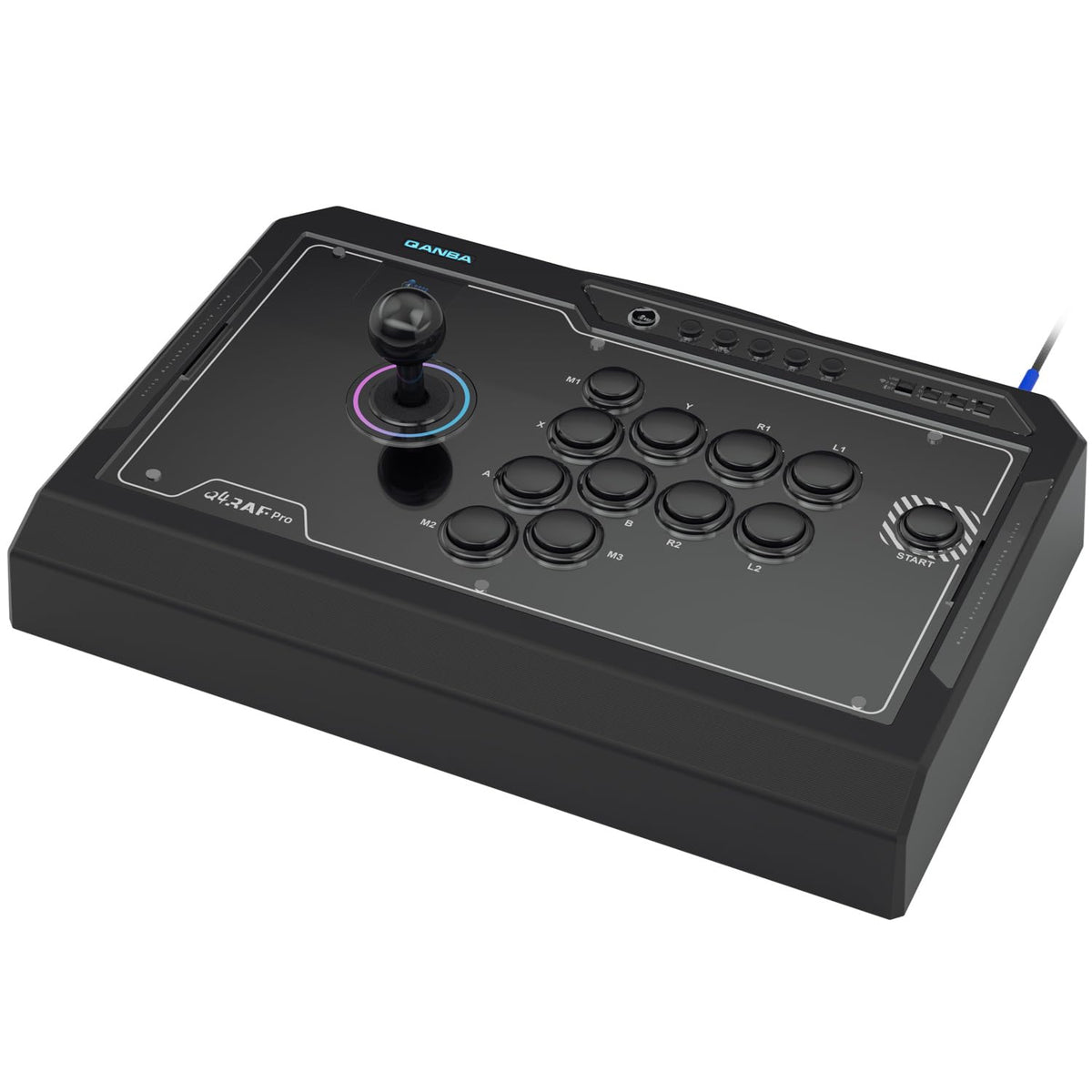 qanba Q4 Pro 8K Arcade Fight Stick, Wireless Arcade Stick Joystick for PC, Tournament Fighting Game Controller, Black
