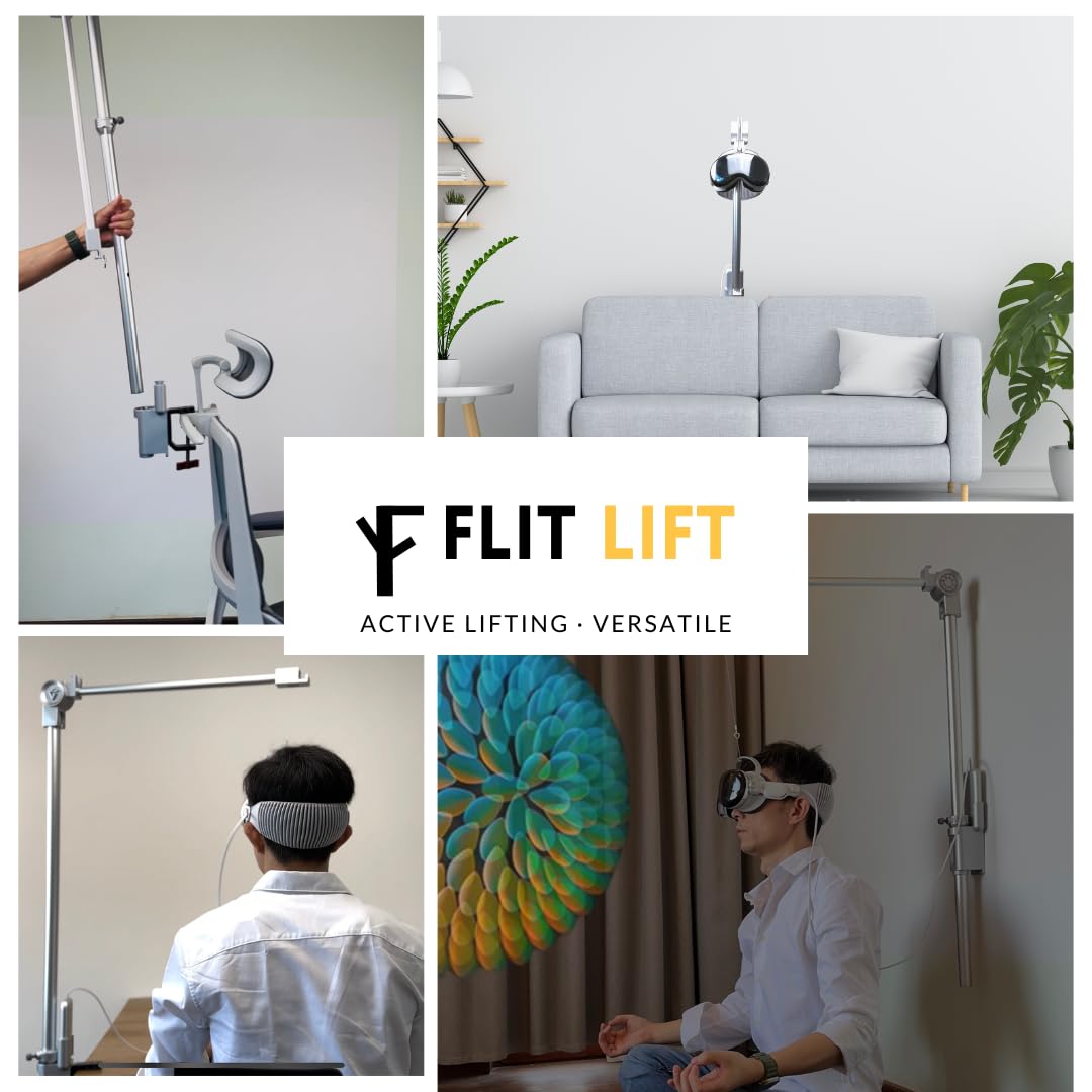 GraviPro – Dynamic Relief Stand for VR Headsets, Compatible with Apple Vision Pro | Adjustable Arm for Face & Neck Pressure, Foldable Support for Long Session