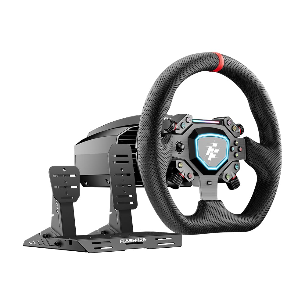 Flashfire BAHRAIN Steering Wheel 3.2 Nm Direct Drive & Pedals Bundle