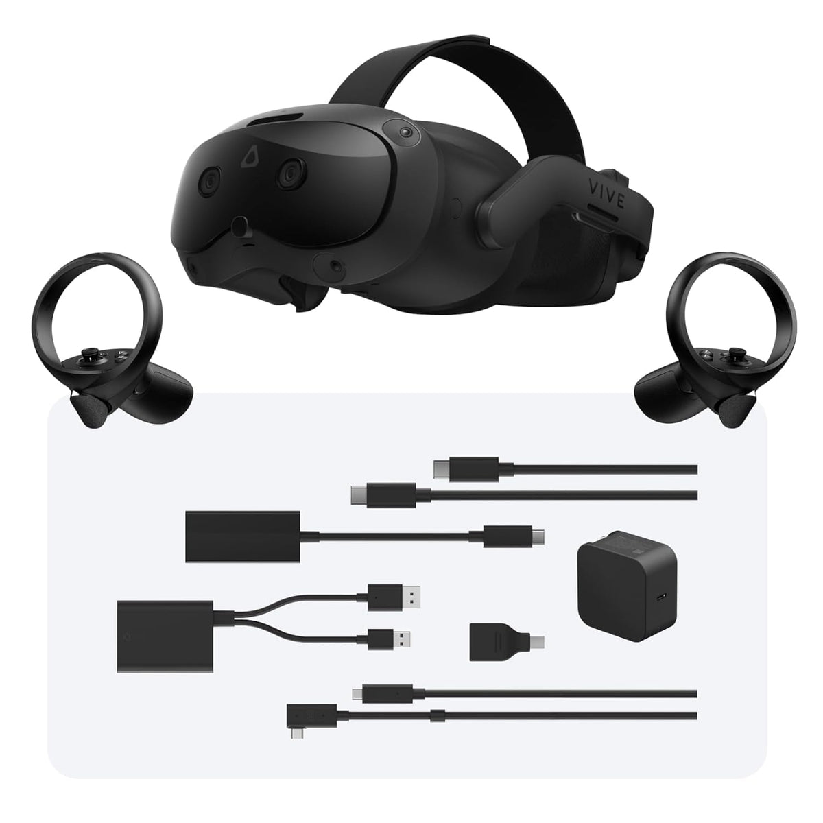 HTC Vive Focus Vision Wired Bundle — XR Headset with DisplayPort PC VR Streaming Kit