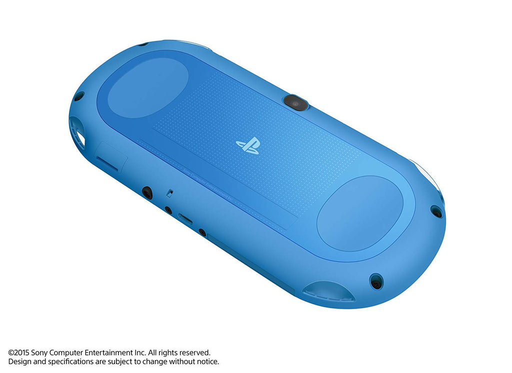 Sony Playstation Vita Wi-Fi 2000 Series with AC Adapter and Silicon Joystick Covers (Aqua Blue) (Renewed)