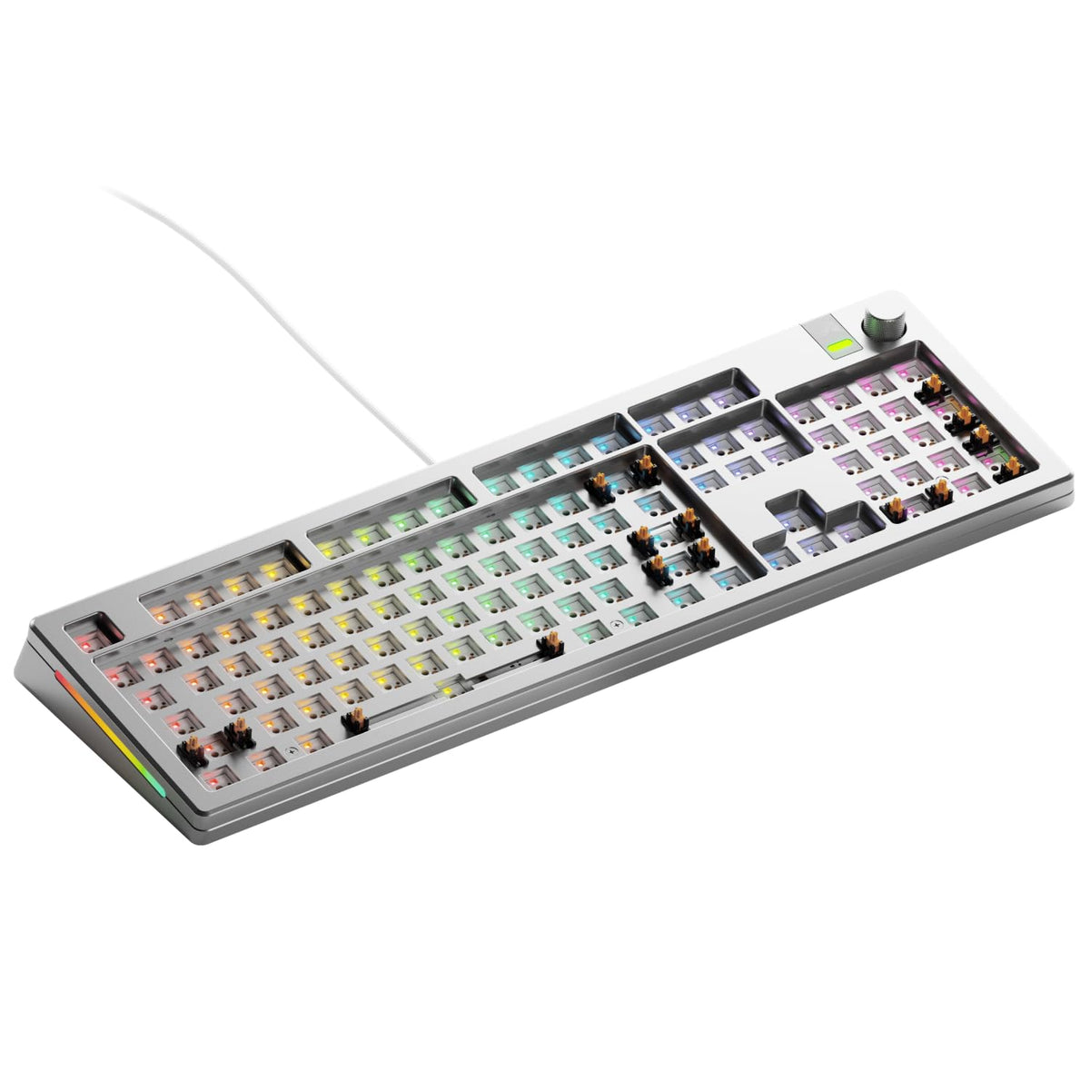 GLORIOUS Gaming - GMMK 3 PRO Barebones Custom Keyboard Kit w/Knob, Custom Modular Aluminum Body & Gasket System, Hotswappable 100% Keyboard, Sound Dampening Foam, Aluminum Switch Plate ANSI (Black)